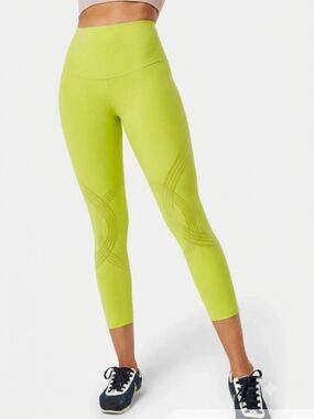Fanka Body Sculpt 7/8 Leggings (Reversible Wear) Lemon size 6, M waist 13.5"